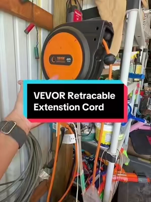 Vevor retractable extension cord @VEVOR Home Store #toolsofthetrade #vevortools #vevor #bluecollar 
