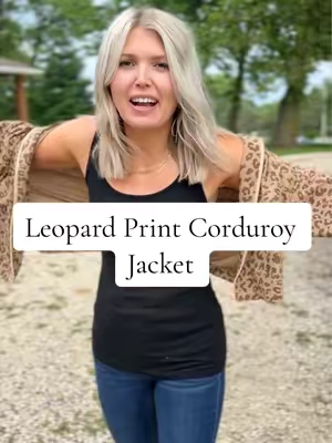 Cute, trendy and perfect fall jacket ✨🤎🍂 #corduroyjacket #leopardprintjacket #falljacket #trendystyle #fallstyle 