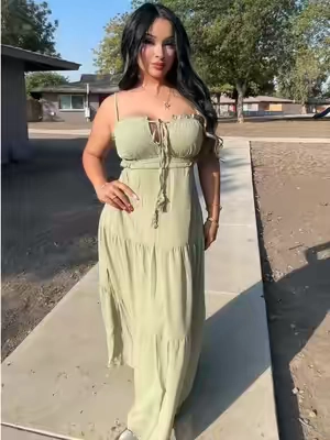 size xs 🧚🏻✨ #maxidress #spaghettistrapdress #longdress #OOTD #fashion 
