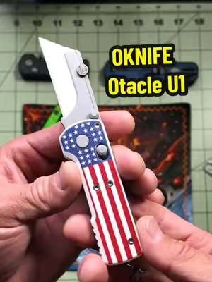 Had to grab the OKNIFE Otacle U1 utility knife with the American flag handle! 🇺🇸🔥 Compact, lightweight, and a super handy little EDC. #OKNIFE #OtacleU1 #UtilityKnife #EDC #EverydayCarry 