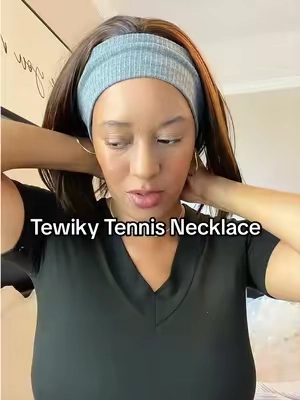 This TEWIKY tennis necklace gives the prettiest sparkle without being too much! ✨ Great quality, perfect for layering or wearing alone, and it doesn’t tarnish or turn green. Such a pretty gift idea too! 💎 #TEWIKY #TennisNecklace #JewelryFinds #LayeredNecklaces #TikTokshopbacktoschool 