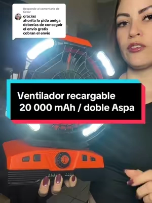 Respuesta a @César #VentiladorRecargable #Camping #Oferta #Verano #westtree