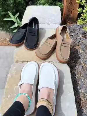 Okay these HOBIBEAR barefoot loafers are actually so cute 🤎✨ #HOBIBEAR #BarefootShoes #BarefootLoafers #MinimalistShoes #WomensLoafers