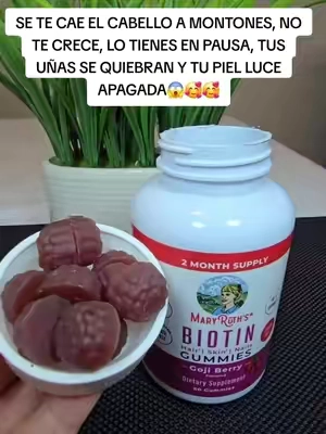 Biotina en gomitas de Mary Ruths, apoya el crecimiento y fortalecimiento del cabello y uñas, mejora la textura de la piel  #biotin #biotina #biotinaparaelcabello #biotinandvitamins #TikTokshopbacktoschool 
