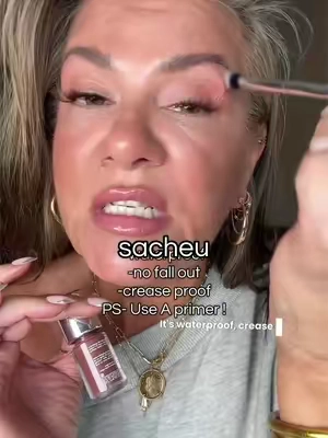 Free Eyeshadow Brush while supplies last #liquideyeshadow #sacheubeauty #over50makeup  @SACHEU Beauty US  