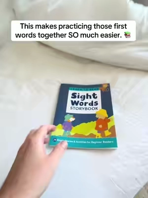 Learning to read starts at HOME. ❤️📚 This sight words storybook makes it easy to practice those important first words through simple stories and fun activities your child can actually enjoy. Give them the confidence and foundation they need to become a stronger little reader. 🌟 #SightWords #LearnToRead #EarlyLearning #KidsReading #Parenting 