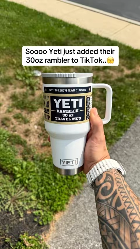 Can’t believe Yeti finally got on TikTok and added their 30oz Rambler with the straw lid😍 #yeti #yetirambler #travelmug #giftideas 