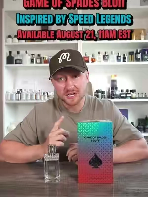 @Game Of Spades Bluff inspired Speed Legends will be available 8/21 11AM EST! #fragrance #perfume #cologne #fragrancetiktok #perfumetiktok 