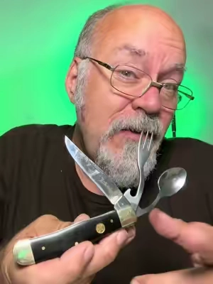 Elk Ridge 4-in-1 Retractable Multi-Tool Pocket Knife - Wood Handle, Fork, Spoon, Bottle Opener - Outdoor Gadgets, for #Camping , #Survival Sports & Outdoor Tools, Compact, Multi-Tools #campingknife #prepping