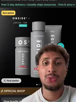 @Onside men’s care Bundle has everything  #tiktokshop #menscare #deodorant #bodywash 