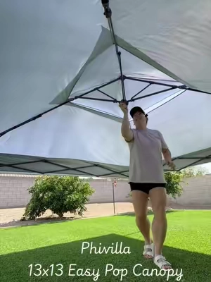 You’re telling me ONE person can setup a full 13x13 shade tent in 10 seconds?! 🤯 No more calling over family members or trying to pull four corners at once just to get some shade.  This massive 13x13ft canopy uses a central one-push mechanism that allows a single person to pop the entire 169-square-foot frame into place from right under the center. Why you need this for your next outdoor setup:  One-Touch Locking: Push the center hub up until it clicks, and your whole canopy is set and secure.  Solo-Friendly Takedown: Lowering it is just as easy—one button releases the lock so it folds down cleanly without pinching.  Heavy-Duty Roller Bag: Packed with smooth-rolling wheels so you can roll it out to the park, tailgate, or beach effortlessly. #outdoorcanopy #canopy #Outdoors #shade #tiktokshopcreatorpicks 