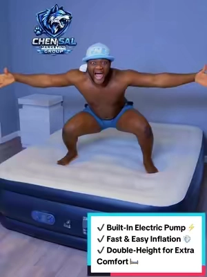 Need an extra bed without taking up permanent space? This Double-Height Air Mattress with Built-In Pump makes it easy to create a comfortable sleeping space in minutes! 🏠✨ ✔️ Built-In Electric Pump ⚡ ✔️ Fast & Easy Inflation 💨 ✔️ Double-Height for Extra Comfort 🛏️ ✔️ Adjustable Firmness 😴 ✔️ Soft Sleeping Surface ☁️ ✔️ Non-Slip Bottom for Stability 🔒 ✔️ Easy to Deflate & Store 📦 ✔️ Perfect for Guests & Home Use 🏡 ✔️ Portable for Camping & Travel ⛺🚗 Set it up when you need it, then store it away when you’re done! 🛏️✨ #chensal #AirMattress #InflatableBed #GuestBed #PortableBed   