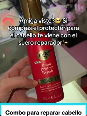 Heat protectant + bond repair😍 En descuento hoy‼️‼️ #t#tiktokshopcreatorpickst#tiktokshopsummerglowogxbondrepair #ogx #heatprotectant demasiado bueno😍😍😍      