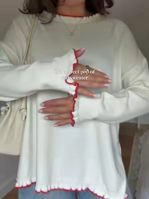 the ruffle trim is so precious 🍓🤍🥹 5’2 wearing a size medium!