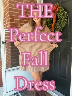 Seriously the perfect fall dress! Soft, comfortable, flattering, & affordable!  #falldresses #falldress #falloutfitinspo #TikTokshopbacktoschool #tiktokshopcreatorpicks 