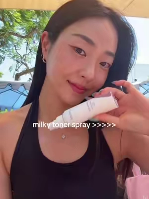 use as skincare, use as makeup prep, use as hydration during the day 🤍 #koreanskincare #milkytoner #serumspray #hydration #TikTokshopbacktoschool @laneige_us 