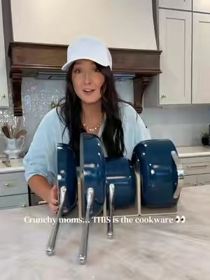 Caraway cookware just makes cooking feel better 🙌🏼 Non-toxic ceramic coating, easy cleanup, and it looks SO pretty sitting on the stove. One of those kitchen upgrades I actually use every single day. 🤎 @QVC, Inc #carawaypartner #Caraway #NonToxicCookware #CrunchyMom #KitchenFavorites 