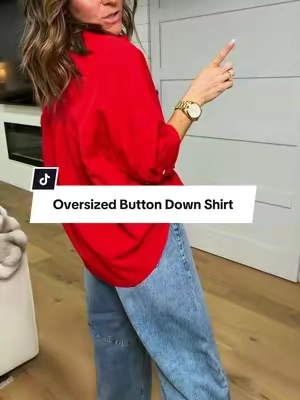 Love this take on a classic button down! I’m 5’2” 127 in a Small #buttondown #buttondownshirt #oversizedshirt #modestfashion #elevatedbasics @Cicy Bell shop 