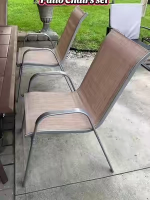 Patio Chairs set of 2/4/6, Outdoor Dining Chairs with Wide Seat and Sturdy Metal Frame, Outdoor Chairs Set #PatioChairSet #OutdoorChairSet #tiktokshopsummersale #tiktokshopcreatorpicks   #TiktoshopBackToSchool