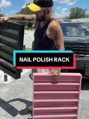 #nailpolishrack #nailpolishstorage #storageorganization #nailtech #walldecor 