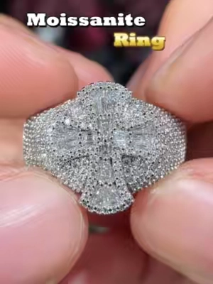 ICED OUT CROSS MOISSANITE RING.#delzzad #moissanitejewelry #TikTokshopbacktoschool #moissanite #moissanitering #14kgold #chunkyring #Hiphop #ring #viraltiktok #2026trend #giftguide #menring #menjewelry #unisexjewelry #sparkleandshine #nontarnish #crossring #chritiantiktok