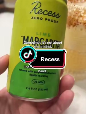 Sometimes it’s not about the alcohol it’s about the whole ✨experience✨. 🍹@Recess   Lime “Margarita” gives me that fun little bevy in my hand moment without needing the booze. I made mine feel extra legit with a salted rim + hot honey jalapeño slices for a spicy kick. 🌶️🧂 The presentation, the ritual, the vibe… sometimes that’s all I’m looking for. Perfect when you want a non-alcoholic margarita inspired drink that still feels like a treat. #soberish #LimeMargarita #NonAlcoholicDrinks #mocktail #AlcoholAlternative