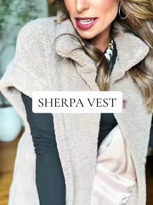 #vest #sherpa #fashion #FallFashion #womensfashion 