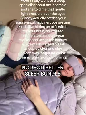 I had such a stressful day today my brain wouldn’t shut up. I’m so glad I had this weighted blanket and weighted eye mask to help calm me down 😌#TikTokshopbacktoschool #weightedeyemask #bettersleep #weightedeyemask #nodpod @Nodpod 