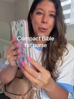 Call me old school, but I’d rather carry my Bible than open an app 🤍 #bibletok #christianmom #bibleversedaily #readyourbible 