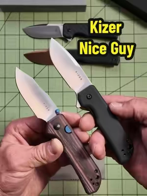 The Kizer Nice Guy is a compact EDC with 2.86” of AEB-L steel and a Norplex UltreX Micarta handle. Great size, clean design, and an easy one to carry.  #Kizer #KizerKnives #EDC #PocketKnife #KnifeCommunity