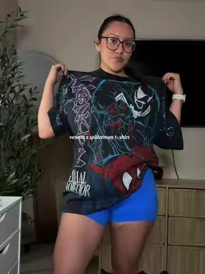 The coolest graphic tee🖤 wearing a size xl @Culture Kings #graphictshirt #pumpcover #culturekings #spidermanshirt #oversizedshirt 