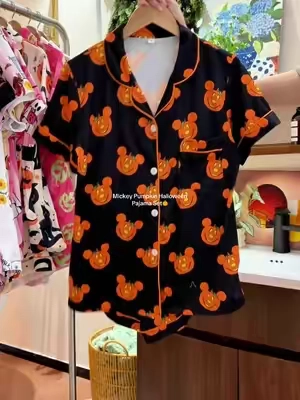 So cute 🥰 #pumpkinpajamas#pajamaset#halloweenpjs#mickeypumpkins#notsoscary