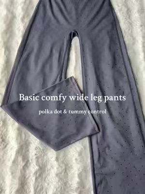 Cute though! Add your cart 🛒 now!!#pants #longpants #wideleg #widelegpants #highstretch #tummycontrol #polkadot #comfy #dailywear #sportwear #gymwear #yogawear 