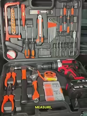 Literally the ultimate cheat code for your house and garage! Whether you're working on your car's engine or putting together furniture for the living room, this massive tool set has exactly what you need#mechanic #diyproject #garagelife #homeimprovement #tooltok