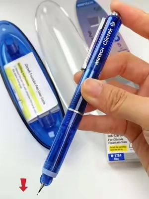 Smooth like 🧈 now!!A fountain pen that clicks and respects lefties? Finally!😍The smooth glide is everything and I appreciate the fact that these are quick drying frfr.✨ #pen #stationery #nurselife #teacherlife #tiktokmademebuyit 