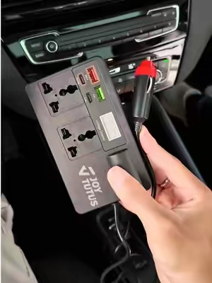 Car Truck Inverter  12V-24V #carcharger #invertor #tiktokshop #jumpstarsale #computer 