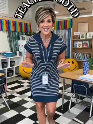 Cute and put‑together dress perfect for busy teacher workdays.#teacherootd #WorkDress #teacheroutfit #casualworkwear #backtoschoolshopping 
