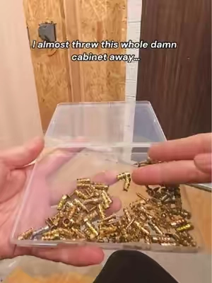 Stripped screw hole? Don't keep forcing the same screw back in. This short expansion anchor gives the screw something solid to bite into, helping restore loose cabinet hinges fast without replacing the door. Small fix, big difference.#DealsForYouDays #SummerVibes #fathersdaygift #DIY #HomeImprovement  