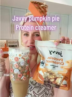 Pumpkin pie Protien creamer from @Javvy is here but it’s LIMITED!! #pumpkincreamer #pumpkinspicelatte #pumpkinprotein #pumpkinpielatte #ProteinCoffee 