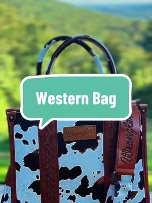 A little western without going over the top 🤎 The cow print, structured shape and leather-look details make this such a cute everyday bag.  #WesternStyle #CowPrintBag #WesternFashion #CowgirlStyle #WesternAccessories