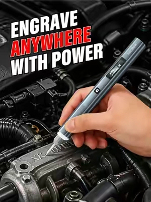 Personalize all your garage gear! This electric engraver marks metal, wood & plastic. 5‑speed, comes with 30 bits & stencils. Great gift for car guys. Free shipping across US, grab yours now!#ElectricEngraver #GarageGear #ToolMarking #DIYProject #CarGuyGifts 