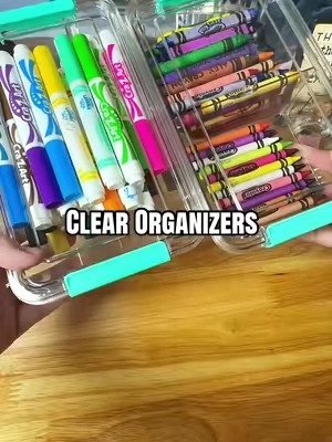 The easiest way to organize all those little art supplies ✏️ #organization #homeworkstation #organizing #storagebins #organizationhacks 