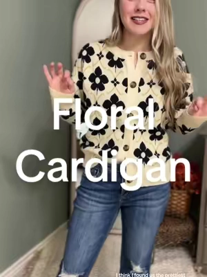 The prettiest cardigan! #fallfashiontrends #falloutfits #OOTD #womensfashion #falloutfit 
