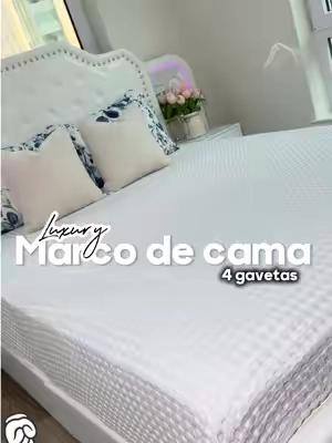 Tamaño Queen 2 colores disponibles 😍✨un marco de cama que lo tiene todo 1000/10 #cama #bed #storage #nigth #marco 