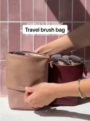If you don’t have one of these yet, wyd?  — #bkbeauty #travelmakeup #travelmakeupbag #brushbag #makeupbrush 