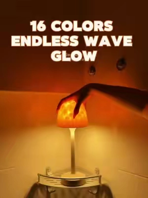 This wave lamp brings sunset into my tiny bathroom every night 🧡@ORADO Official #showerlamp #bathroom #spaathome #tiktokshopsummersale #homedecor 