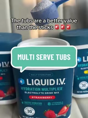 These liquid I.V. multi serve tubs are such a great deal right now ☀️💦 @Liquid I.V. #electrolytes #hydration 