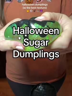 🎃 👻 🦇 Halloween dumplings but make them SUGAR TEXTURE 🤩 #halloweendumplings #dumplingsquishy #sugardumplings #sugarsquishy 