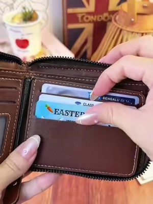 Asegúrate de comprarle una billetera de cuero atractiva y de gran capacidad#menswallet#zipperwallet#rfidwallets#foryou#fypシ゚viral