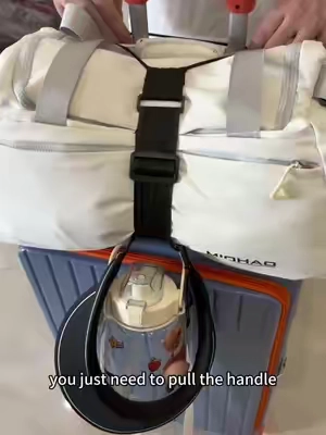 No More chaotic luggage!This strap Lets You carry Multiple Bags Like a pro #TravelHacks#LuggageEssentials#TravelMustHave#PackingTips#TravelGear